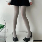 Elastane Nylon Opaque Footed Tights