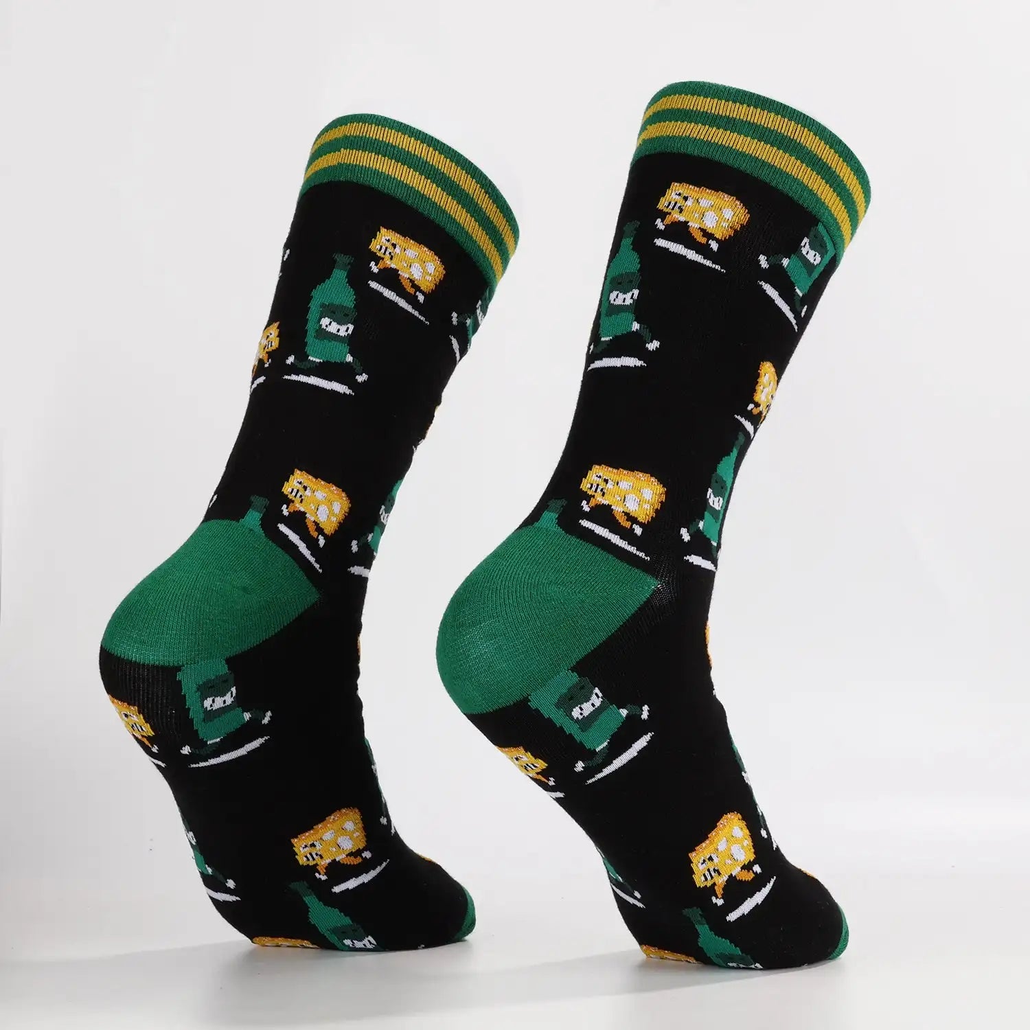 Cotton Blend Novelty Crew Socks - 5