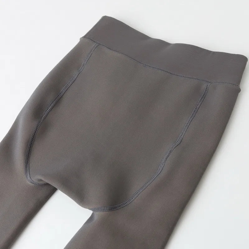 Fleece Lined Translucent Elastic Winter Thermal Leggings - 20