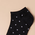 Polyester Elastane Knit Ankle Socks Dot Pattern