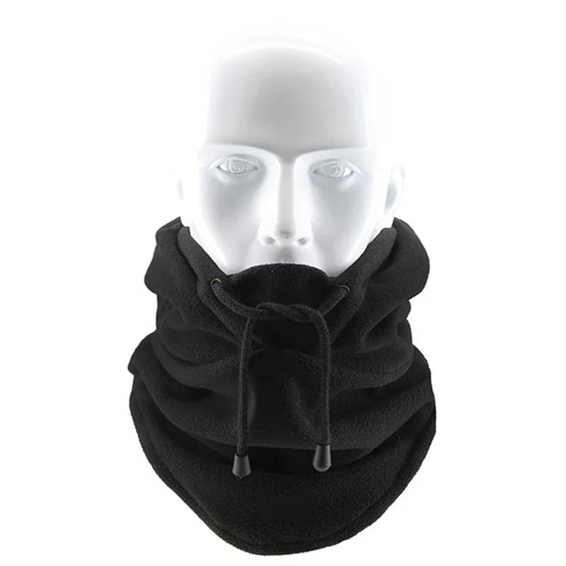 Cotton Polyester Fleece Thermal Hooded Neck Warmer Winter Hat