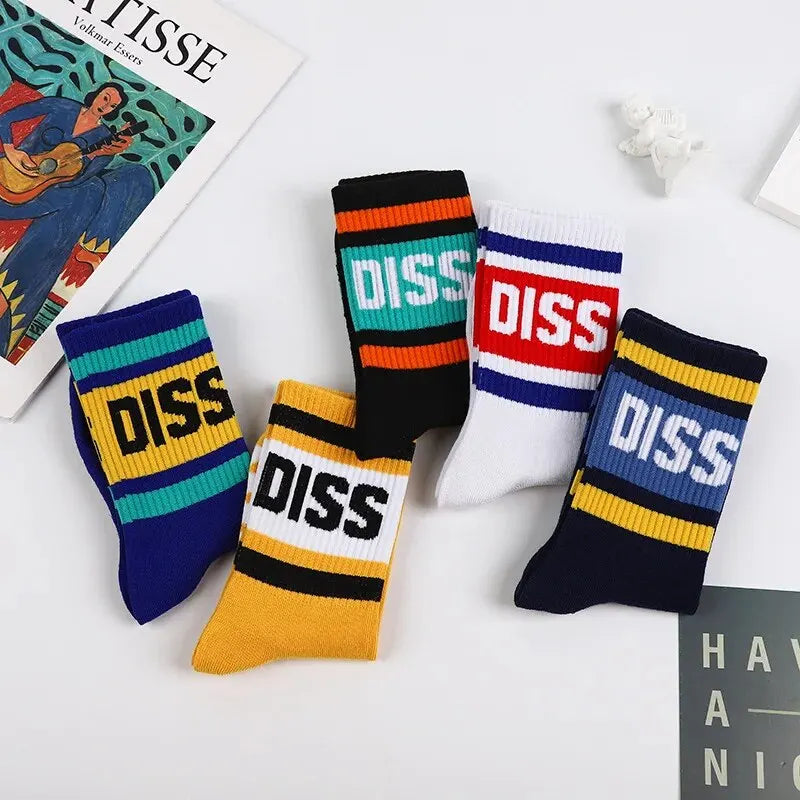 Polyester Elastane Blend Crew Socks Set - 2