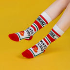 Cotton Blend Tomato Print Unisex Mid Tube Socks