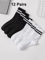 Polyester Elastane Crew Socks Set