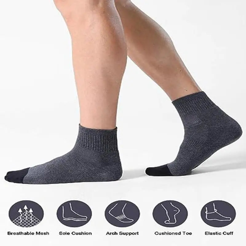 Polyester Elastane Crew Socks For Sports And Daily Wear - 5