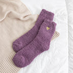 Thick Plush Coral Velvet Mid Tube Socks for Women