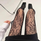 Floral Pattern Nylon Pantyhose Tights