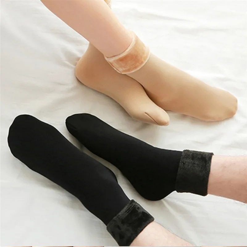 Thick Velvet Fleece Lined Winter Socks for Women