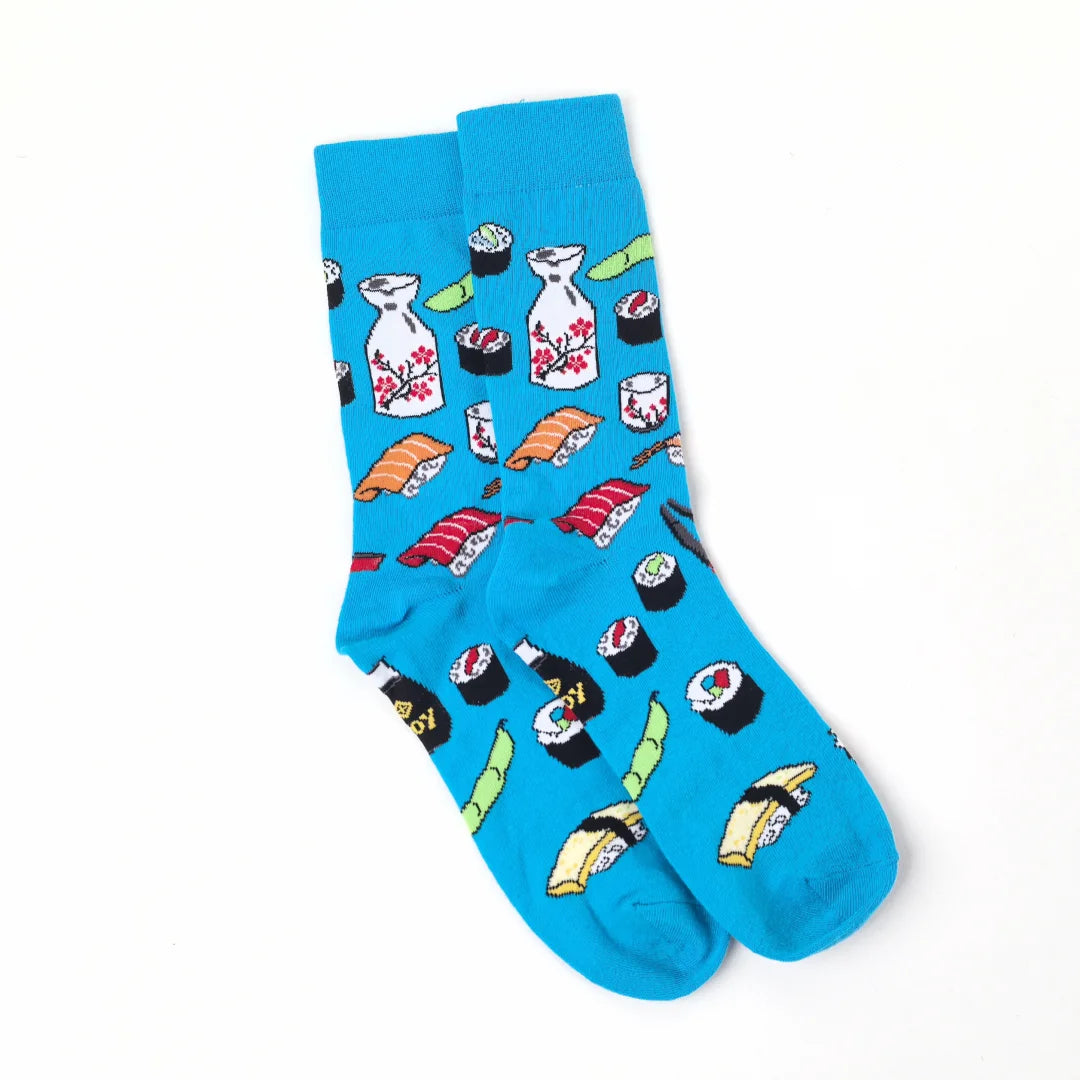 Unisex Polyester Crew Socks Food Pattern - 9