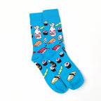 Unisex Polyester Crew Socks Food Pattern