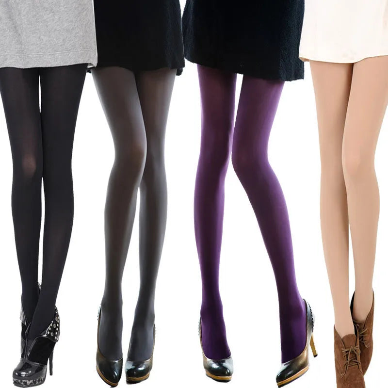 Seamless Nylon Polyester Candy Color Elastic Tights - 3