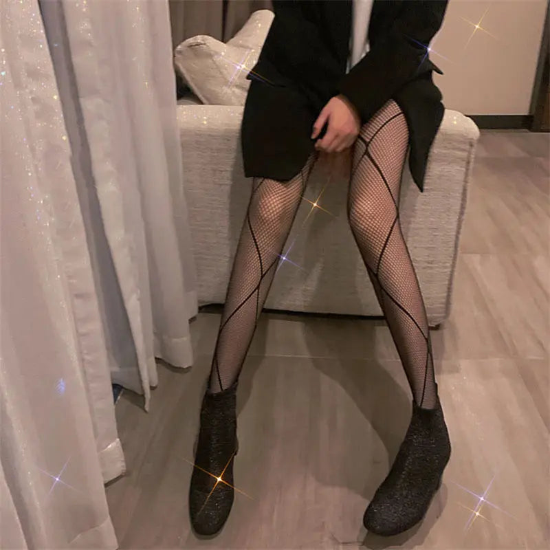 Nylon Mesh Leopard Pattern Pantyhose Tights