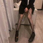 Floral Pattern Nylon Fishnet Pantyhose Tights