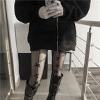 Elastane Polyamide Mesh Bowknot Fishnet Tights