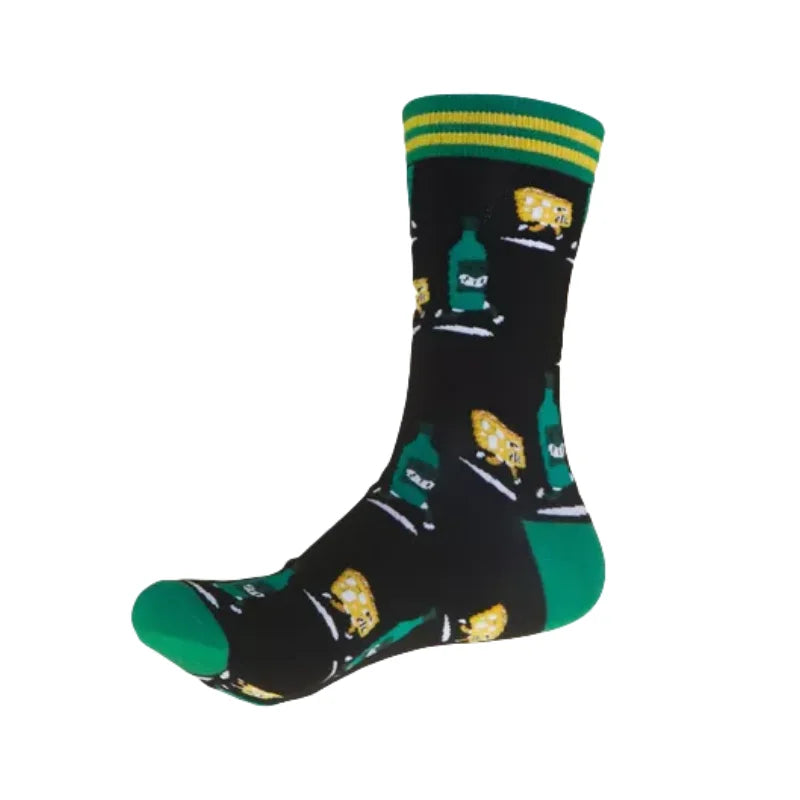 Cotton Blend Novelty Crew Socks - 6