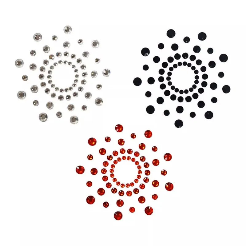 Silicone Rhinestone Nipple Covers - 2