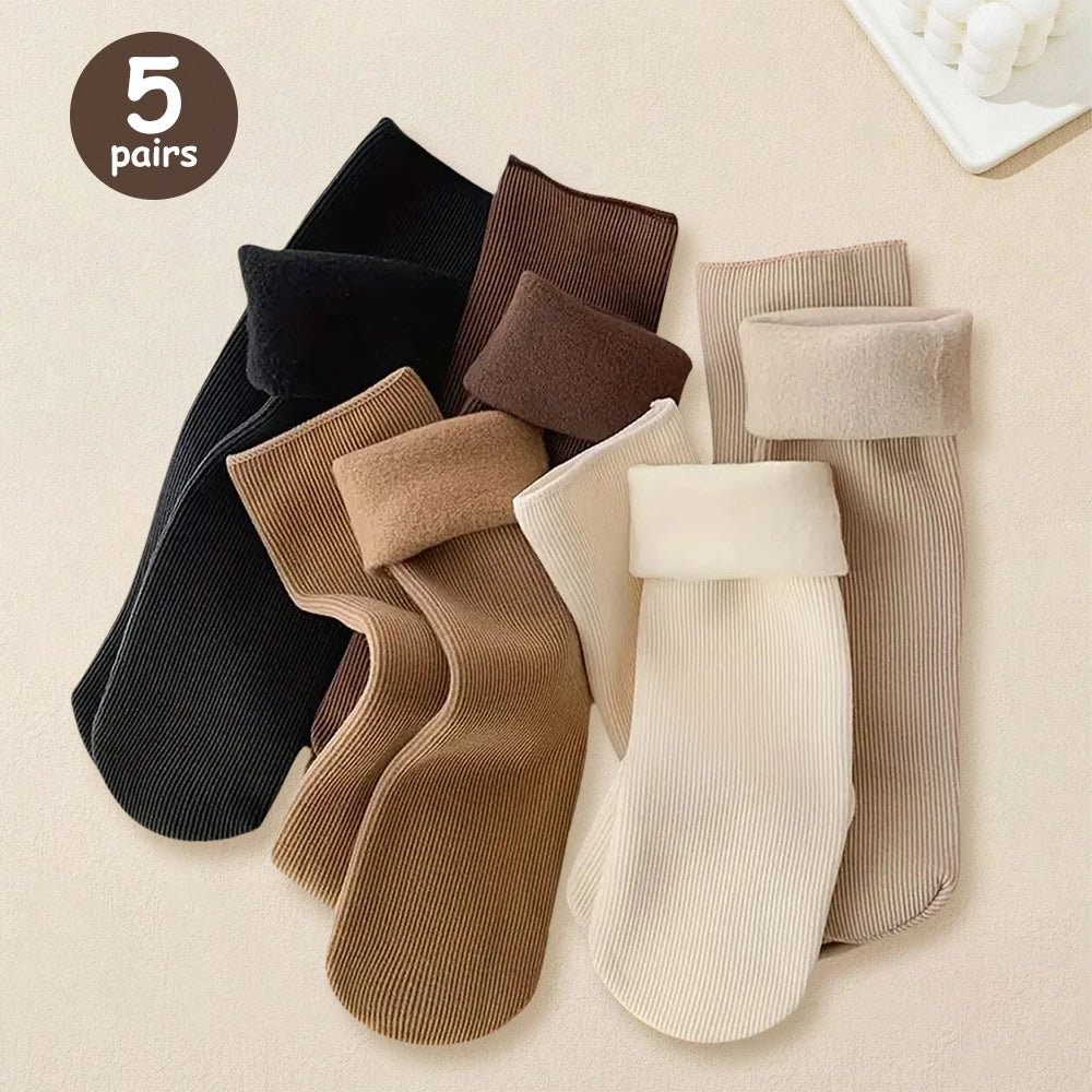 Polyester Elastane Thermal Socks For Women