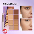 8 Shade Cream Concealer Palette and Contour Kit