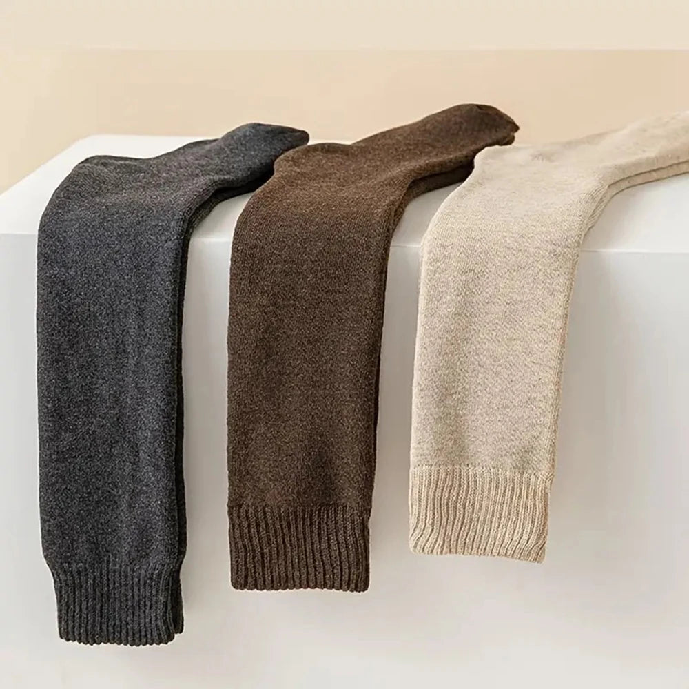 Thick Polyester Spandex Knit Winter Stockings
