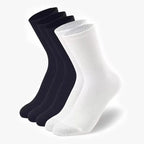5 Pairs Polyester Spandex Solid Color Casual Crew Socks