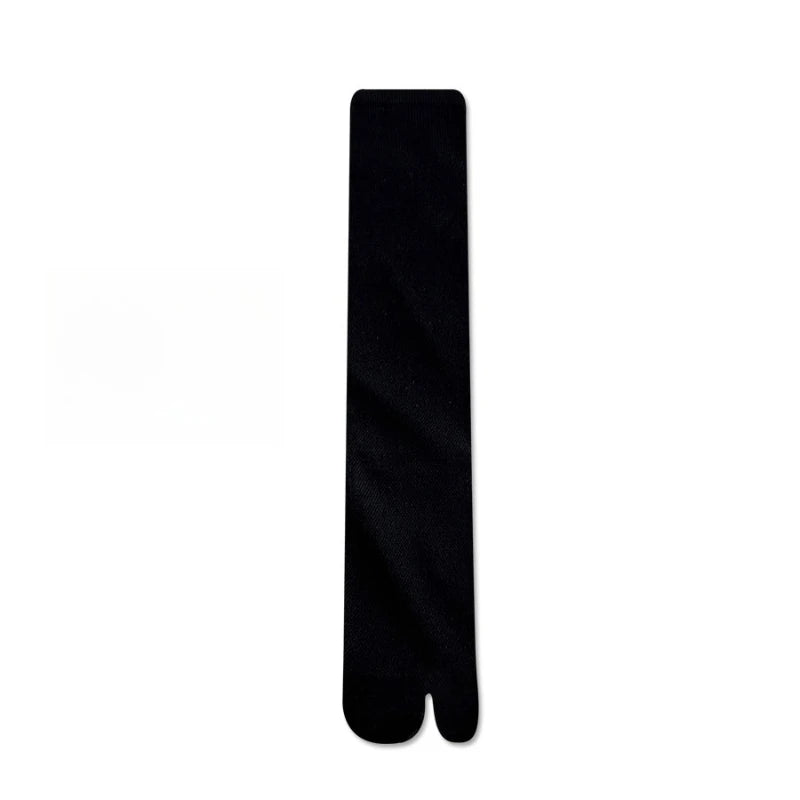 Cotton Blend Two Toe Tabi Socks Breathable Mesh Casual Mid Calf