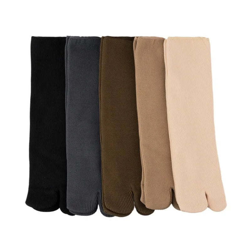 Thick Knit Two Toed Thermal Socks Mid Calf