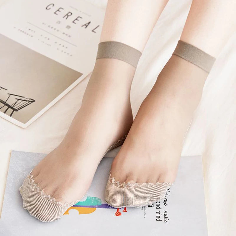 Womens Nylon Breathable Anti Slip Ankle Socks