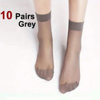 Nylon Spandex Transparent Casual Socks