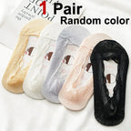 Cotton Lace Invisible Anti Slip Low Cut Socks
