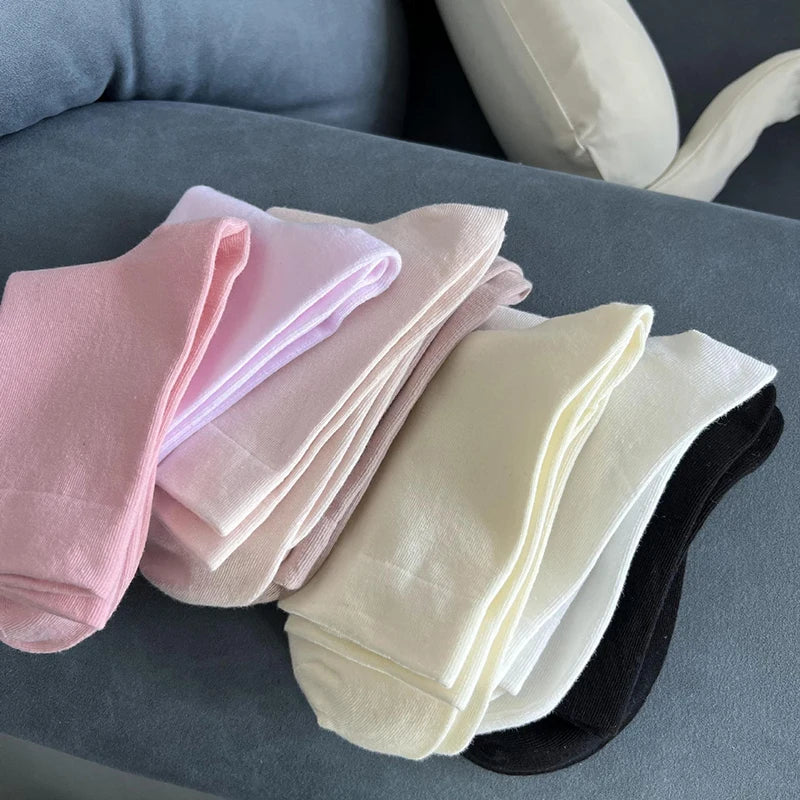Polyester Blend Middle Tube Casual Socks - 12