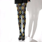 Geometric Pattern Nylon Pantyhose Tights