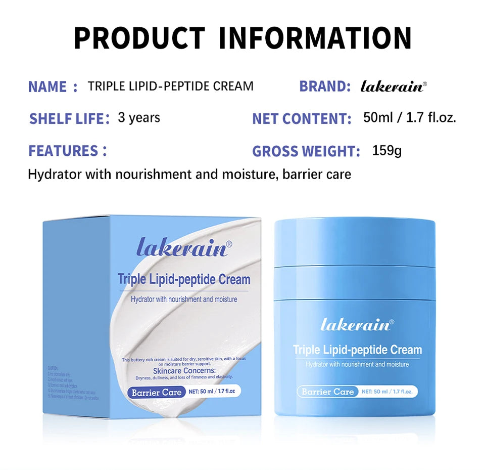 Triple Lipid Peptide Face Cream Moisturizing Skin Care Treatment - 18