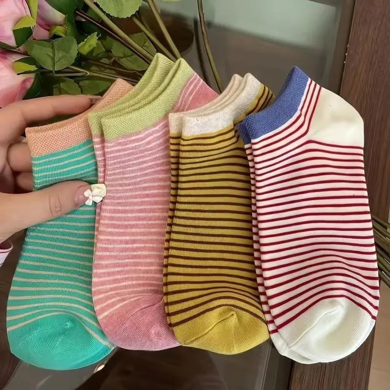 Polyester Elastane Low Cut Casual Socks 5 Pack