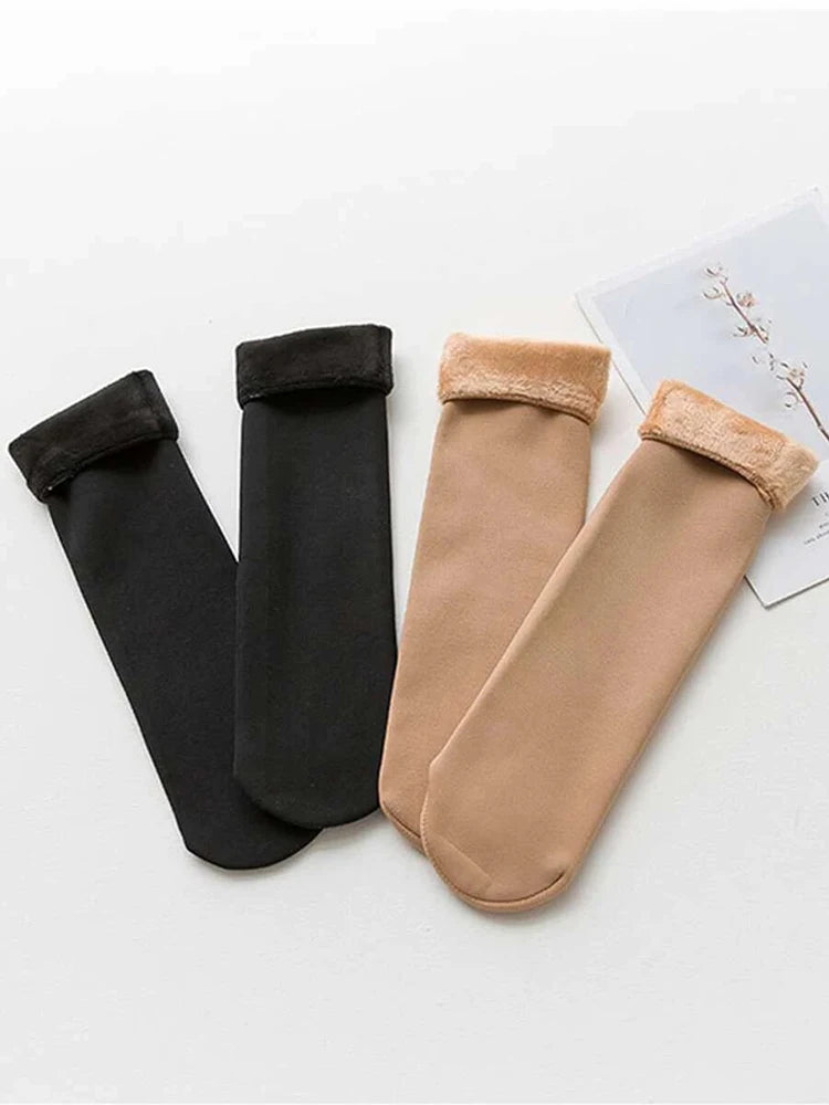 Thick Lined Polyester Elastane Thermal Socks - 4