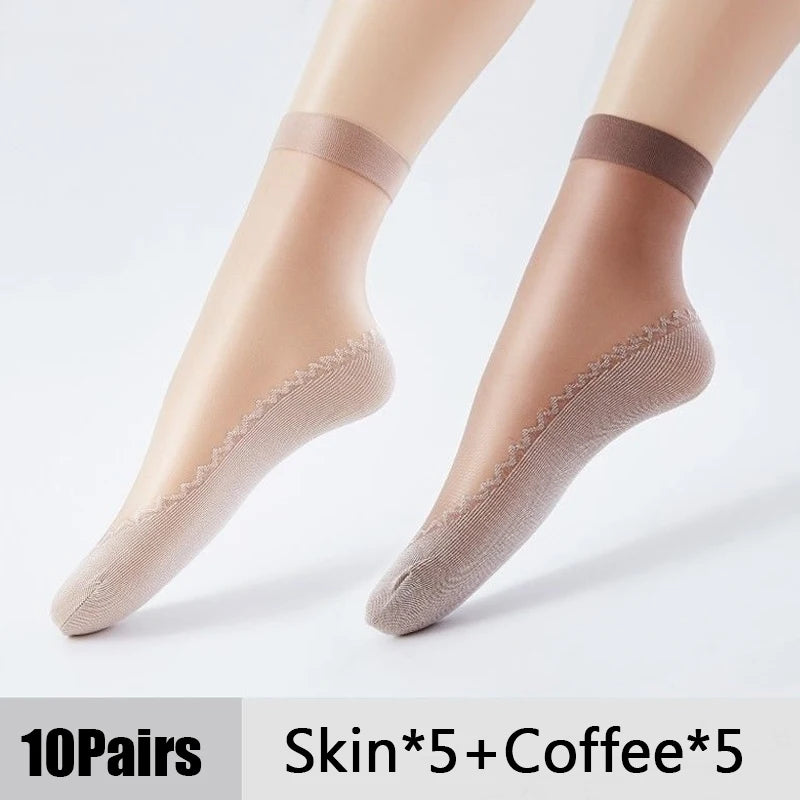 Nylon Elastane Breathable Anti Slip Women Boat Socks