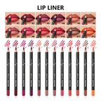 12 Piece Waterproof Matte Lip Liner Pencil Set