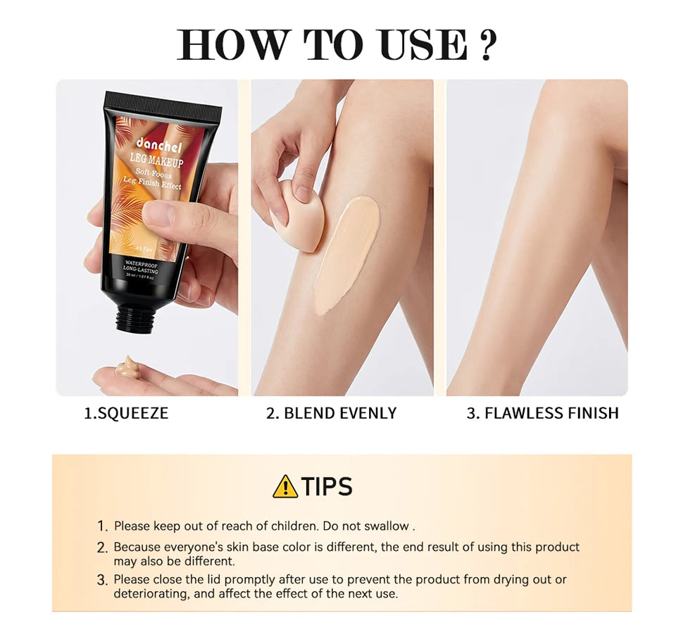 Liquid Leg Makeup Foundation Waterproof Body Concealer