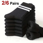 Polyester Spandex Mid Calf Casual Crew Socks