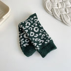 Thick Wool Leopard Print Thermal Socks for Women