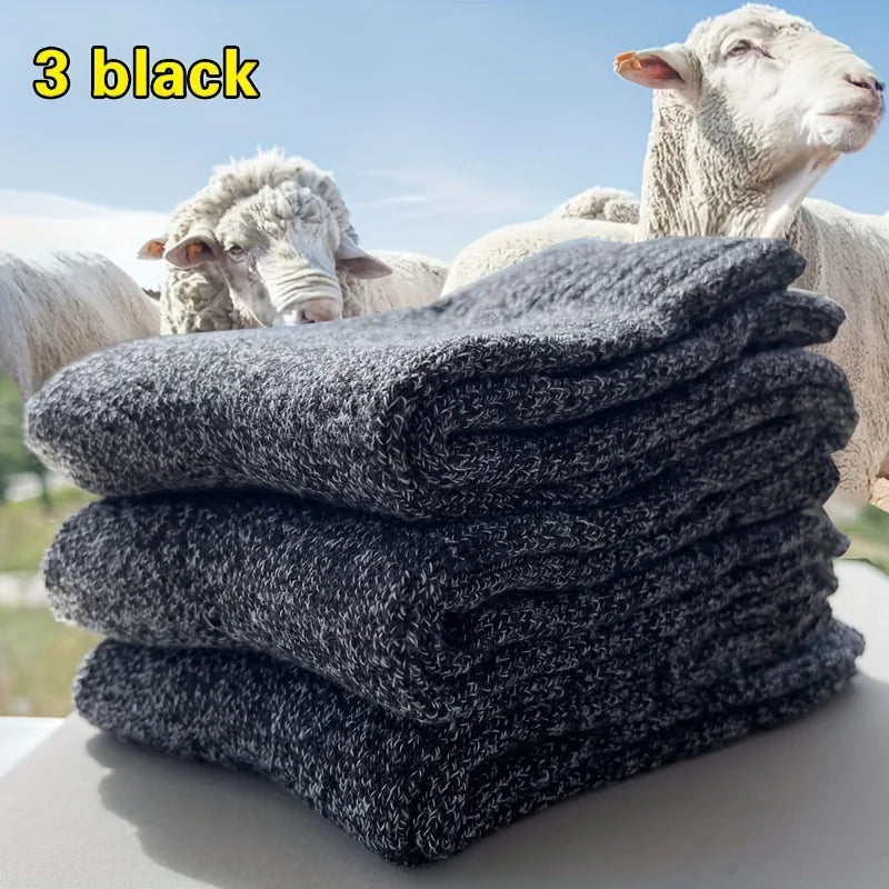 Polyester Elastane Knit Mid Calf Thermal Socks for Men - 15