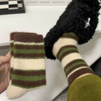 Plush Cartoon Mid Calf Socks Polyester Blend