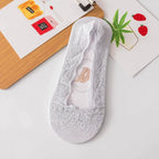 Cotton Lace Invisible Anti Slip Low Cut Socks