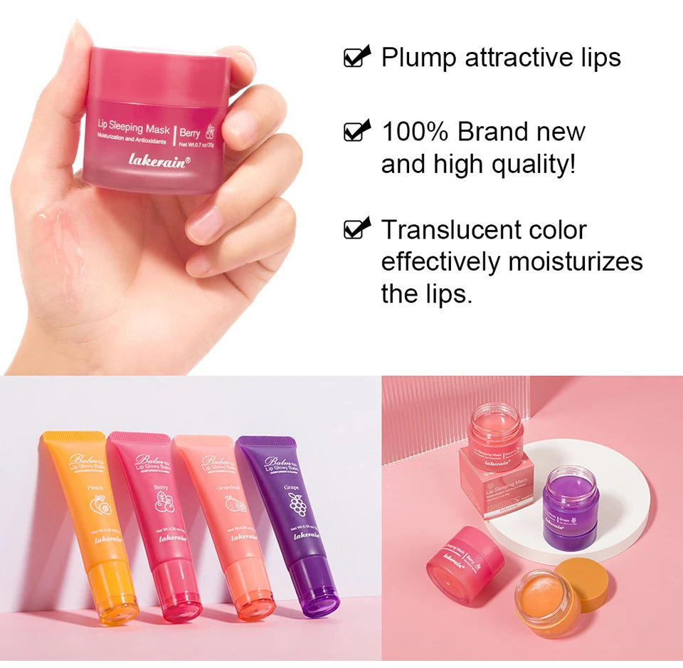 Moisturizing Lip Balm and Sleeping Mask Set - 8