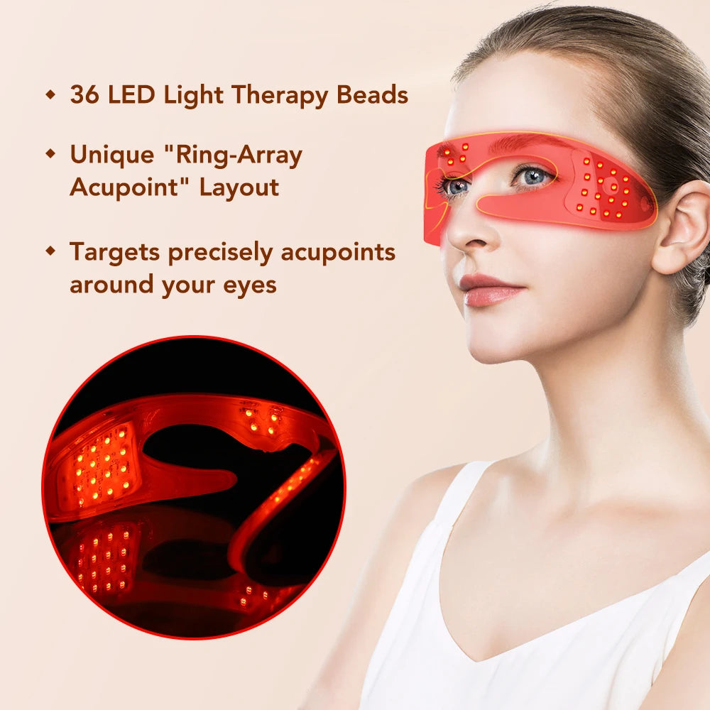 3D LED Red Light Vibration Eye Massager for Fatigue Relief