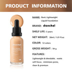 Liquid Foundation Matte Soft Pore Minimizing Makeup