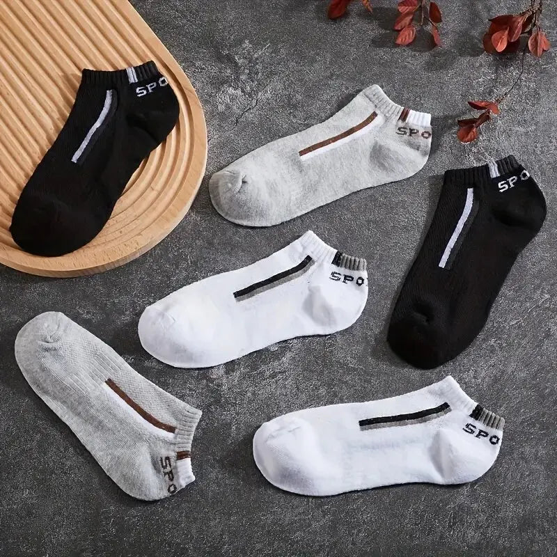 Polyester Blend Ankle Socks For Men 5 Pack - 4
