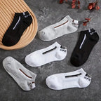 Polyester Blend Ankle Socks For Men 5 Pack