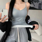 Nylon Knit Tank Top Sleeveless Thermal Vest