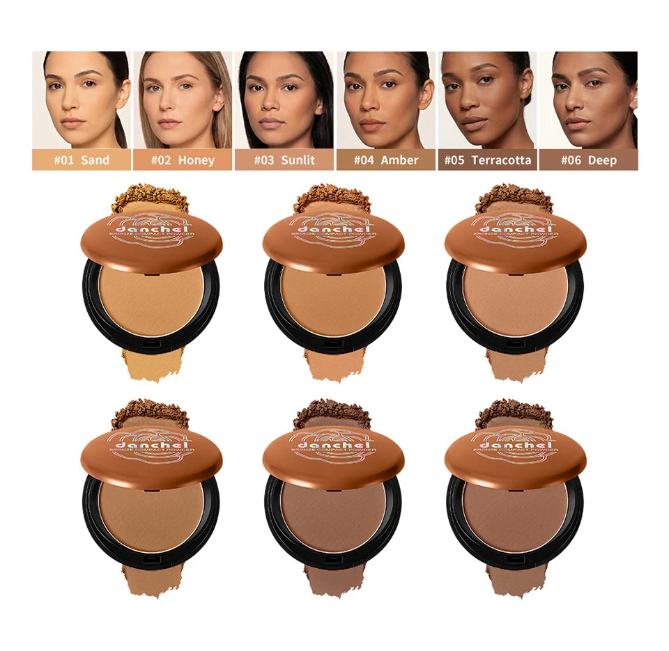 Matte Bronze Pressed Powder Face Contouring Makeup