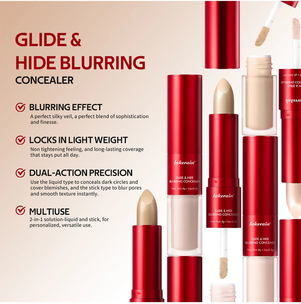 Dual Ended Liquid And Stick Blurring Concealer For Full Face Coverage